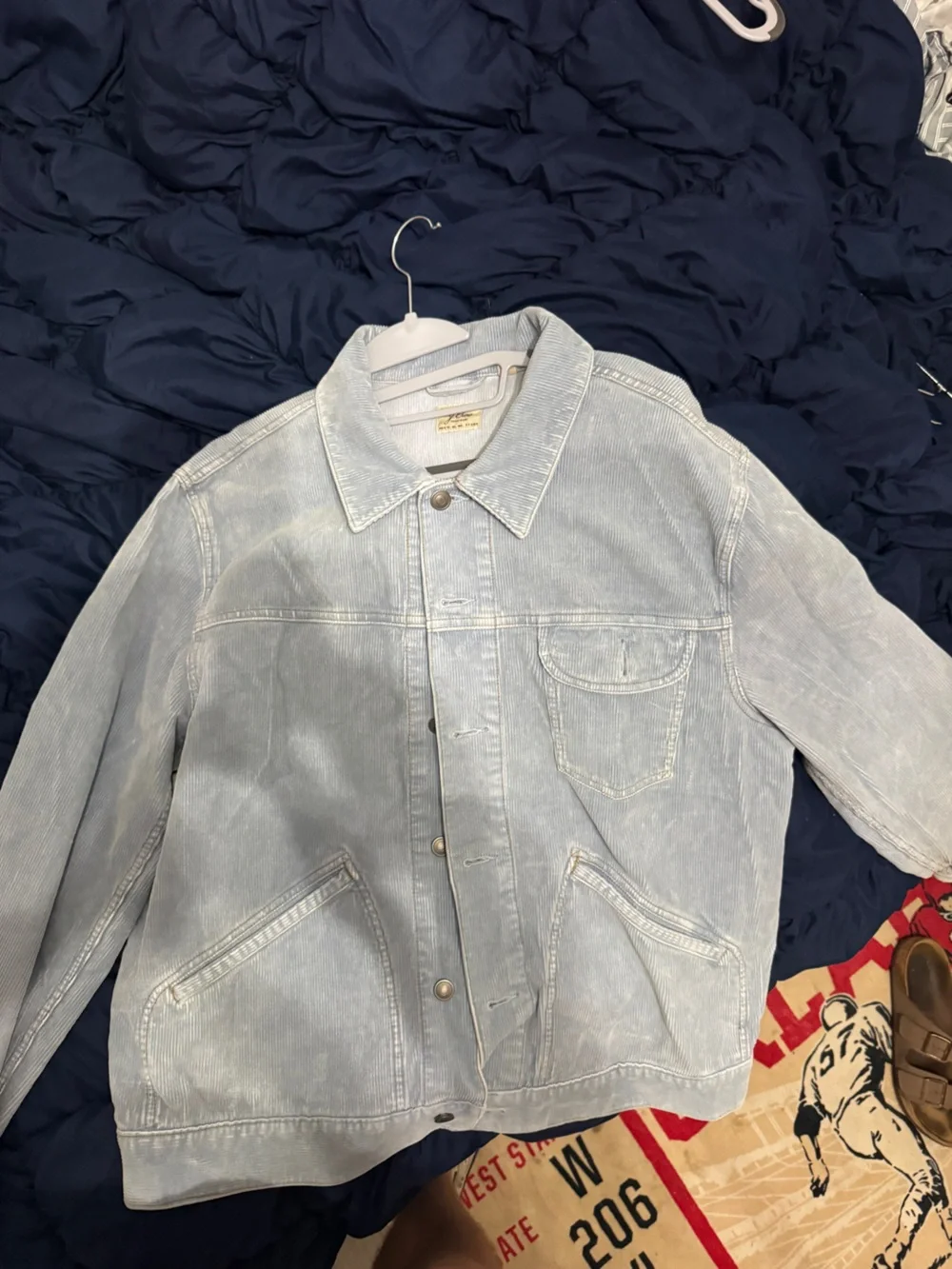 Light Blue Men's Corduroy Jacket - J. Crew